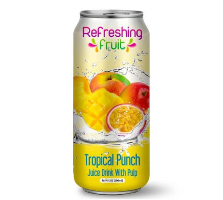 Refreshing Fruit Lata Tropical Punch 500 ML - Mexiquense Market
