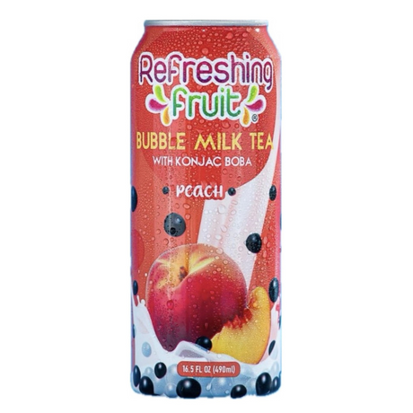 Refreshing Fruit Bubble Milk Tea Peach 490 ML - Mexiquense Market