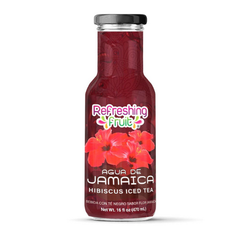 REFRESHING FRUIT HIBISCUS TEA ORIGINAL 12/ 470 ML. - Mexiquense Market