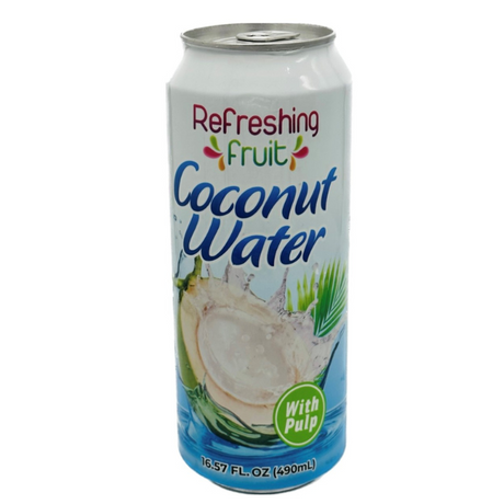 REFRESHING FRUIT LATA AGUA DE COCO CON PULPA 24/ 500 ML. - Mexiquense Market